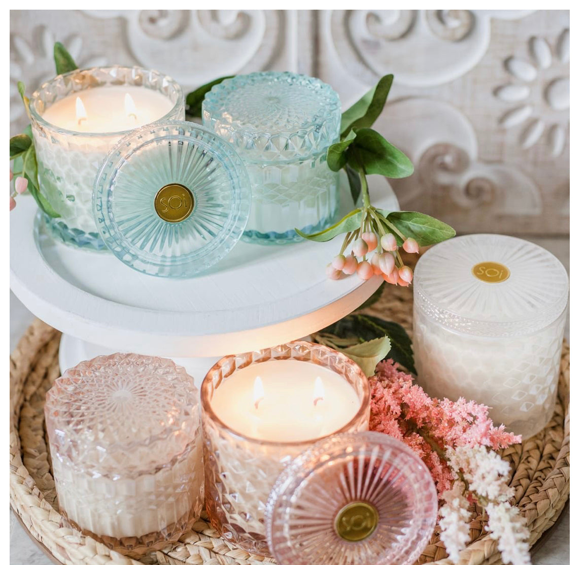 Aqua De Soi - Peony Petite Shimmer 8oz Candle