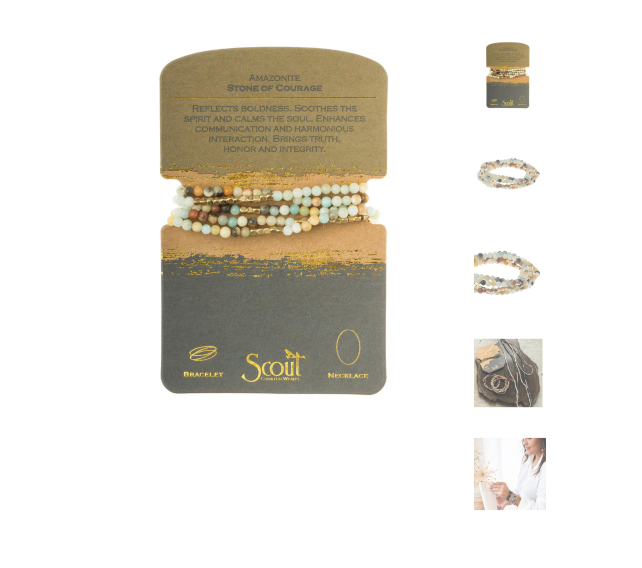 Stone Wrap Amazonite - Stone of Courage SW004