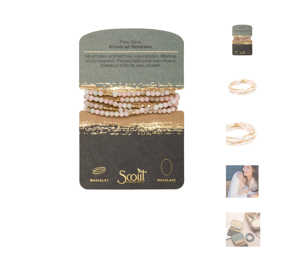 Stone Wrap Pink Opal - Stone of Renewal SW047