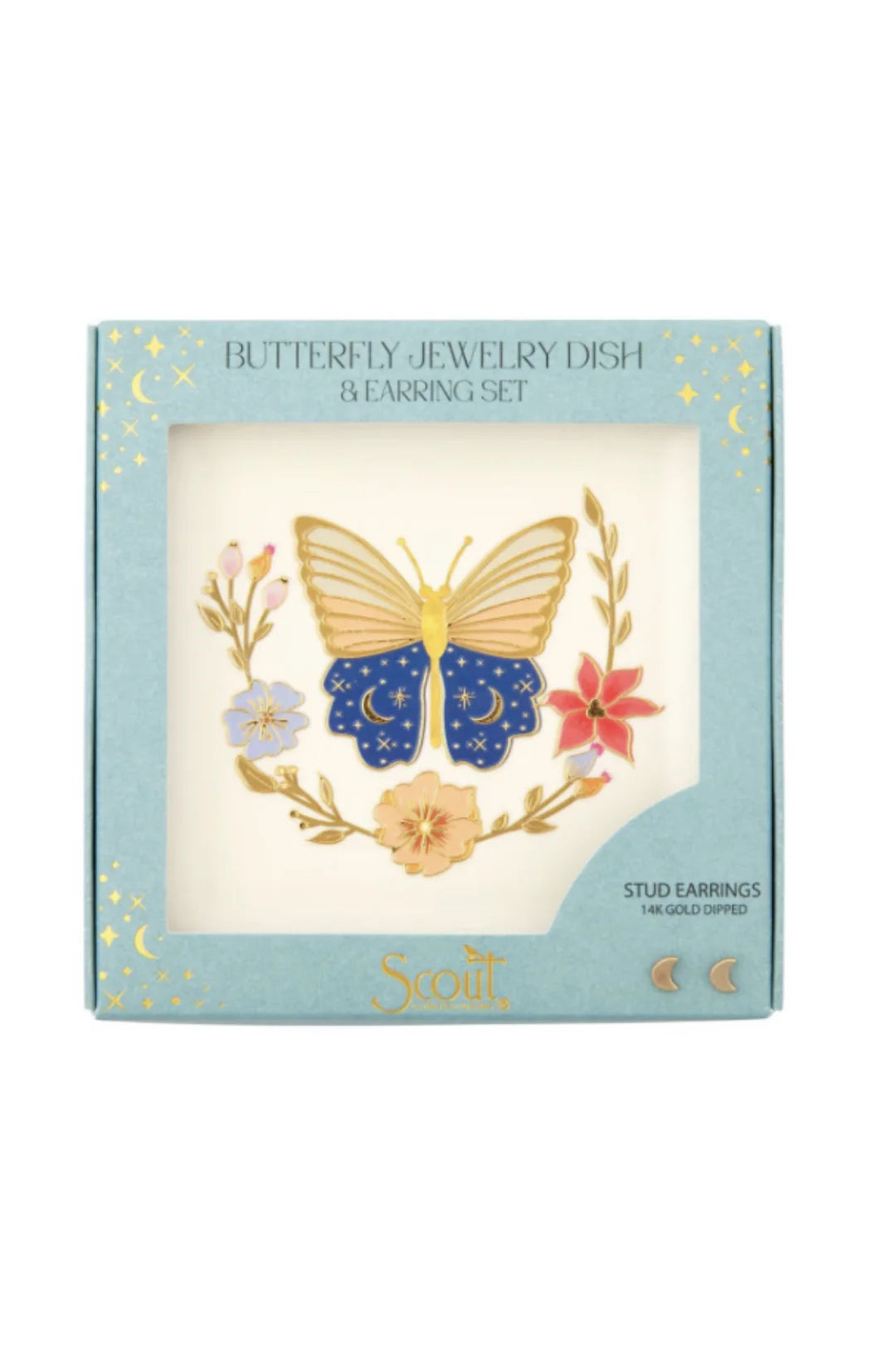 Butterfly Jewelry Dish & Earring Set