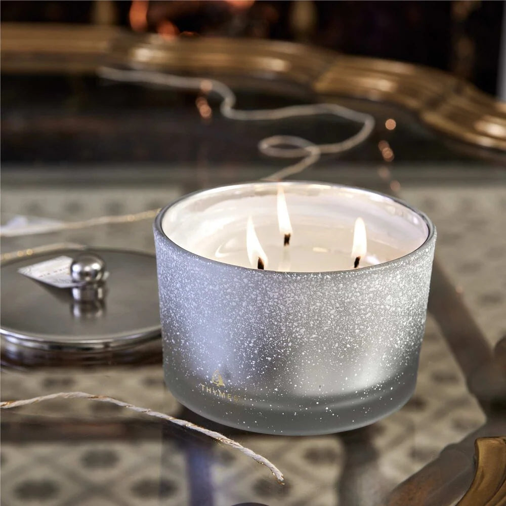 Thymes - Frasier Fir Flocked 3-Wick Poured Candle