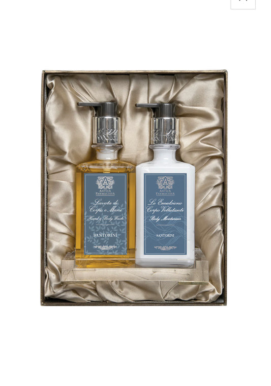 Acrylic Bath & Body Gift Set: Santorini