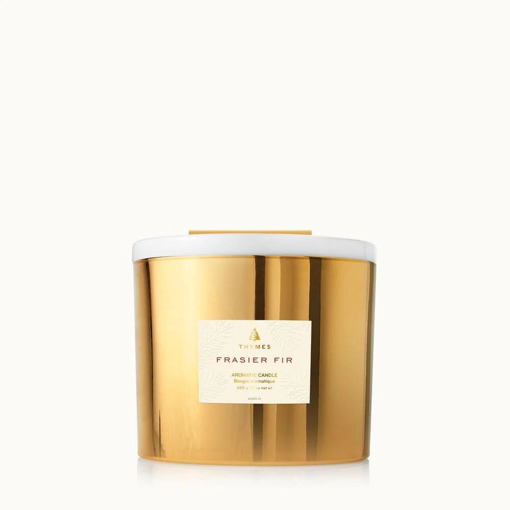 Thymes - Frasier Fir Gold 3-Wick Candle