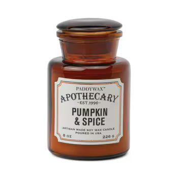 Apothecary 8oz Amber Glass - Pumpkin Spice