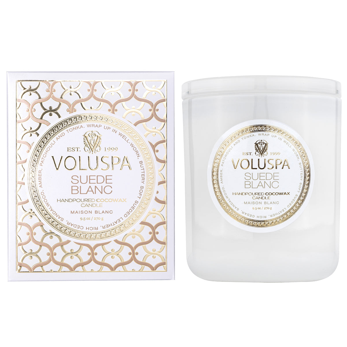 Voluspa - Suede Blanc Classic 9.5oz Candle