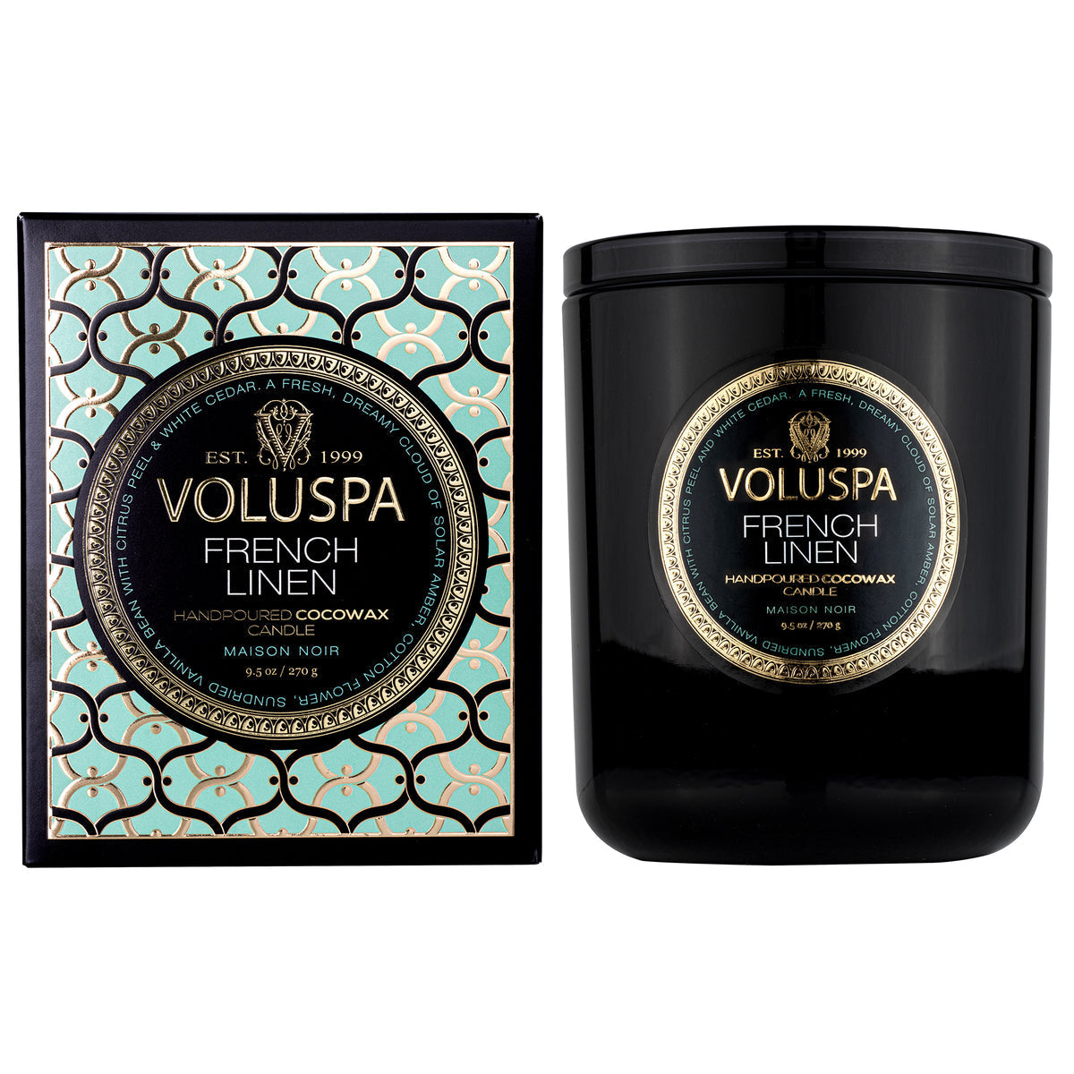 Voluspa - French Linen Classic 9.5oz Candle