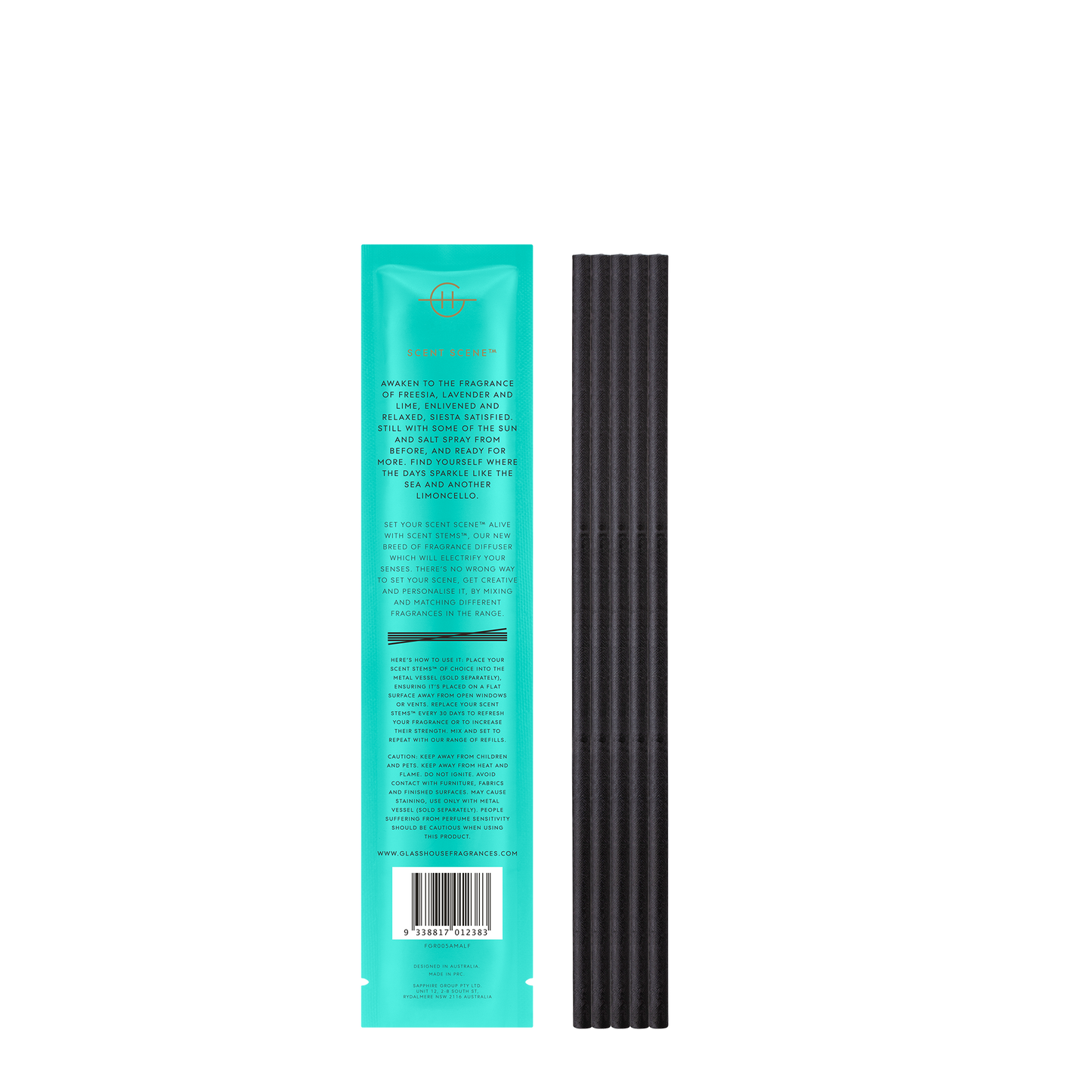 Glasshouse Fragrances - Replacement Scent Stems - Lost In Amalfi
